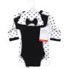 imageHudson Baby Unisex Baby Thermal Preemie Layette Set 4pcBlack White Dots
