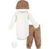imageHudson Baby Unisex Thermal Preemie Layette Set 4pc Long Sleeve OutfitBear