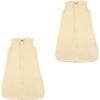 imageHudson Baby Wearable Safe Cozy Warm Sleeping Bag Cream Microfleece 2 Pack 1824 Months