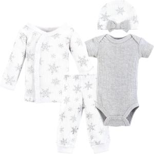 imageHudson Baby Unisex Baby Thermal Preemie Layette Set 4pcSnowflake