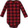 imageHudson Baby Unisex Baby Cotton BodysuitsBuffalo Plaid Leopard