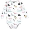 imageHudson Baby Unisex Baby Cotton BodysuitsGirl Arctic Animals