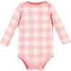 imageHudson Baby Unisex Baby Cotton BodysuitsPink Happy Camper