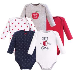 imageHudson Baby Unisex Baby Cotton BodysuitsApple