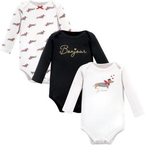 imageHudson Baby Unisex Baby Cotton BodysuitsBonjour Dachshund
