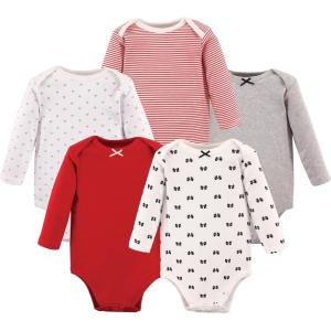imageHudson Baby Unisex Baby Cotton BodysuitsBow