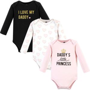 imageHudson Baby Unisex Baby Cotton BodysuitsDaddys Little Princess