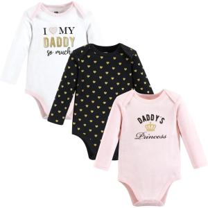 imageHudson Baby Unisex Baby Cotton BodysuitsDaddys Princess
