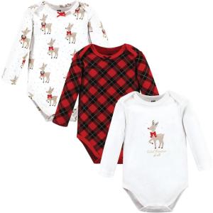 imageHudson Baby Unisex Baby Cotton BodysuitsFancy Rudolph