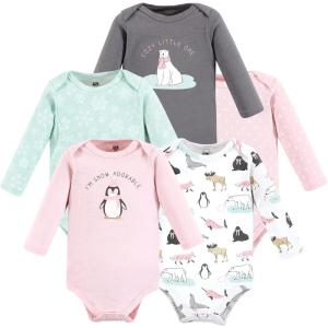 imageHudson Baby Unisex Baby Cotton BodysuitsGirl Arctic Animals