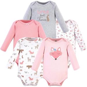 imageHudson Baby Unisex Baby Cotton BodysuitsGirl Fox Longsleeve