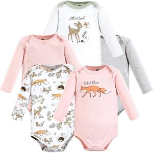 imageHudson Baby Unisex Baby Cotton BodysuitsGirl Magical Woodland