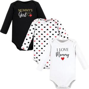 imageHudson Baby Unisex Baby Cotton BodysuitsGirl Mommy Red Black