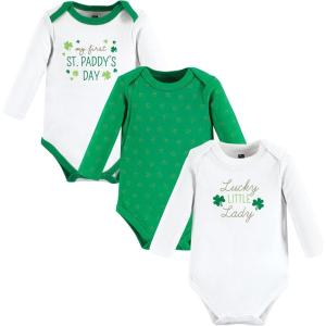 imageHudson Baby Unisex Baby Cotton BodysuitsLucky Lady