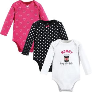 imageHudson Baby Unisex Baby Cotton BodysuitsMommy Latte