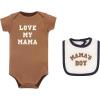 imageHudson Baby babyboys Av2024hudson Baby Unisex Baby Cotton Sleep and Play Bodysuit and Bandana Bib Set607dbe08Brown Navy Mamas Boy