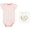 imageHudson Baby babyboys Av2024hudson Baby Unisex Baby Cotton Sleep and Play Bodysuit and Bandana Bib Set607dbe08Soft Painted Floral