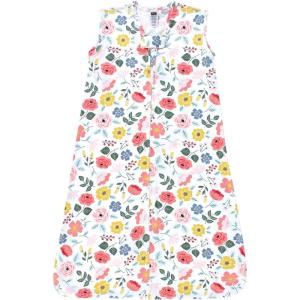 imageHudson Baby Unisex Baby Cotton Sleeveless Wearable Sleeping Bag Sack BlanketModern Botanical