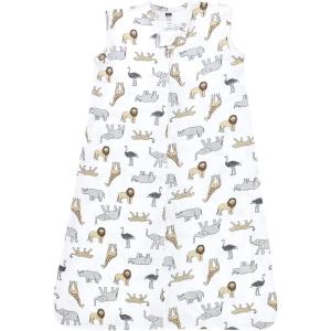 imageHudson Baby Unisex Baby Cotton Sleeveless Wearable Sleeping Bag Sack BlanketModern Safari