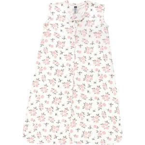 imageHudson Baby Unisex Baby Cotton Sleeveless Wearable Sleeping Bag Sack BlanketNeutral Pink Floral