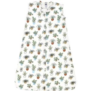 imageHudson Baby Unisex Baby Cotton Sleeveless Wearable Sleeping Bag Sack BlanketPlants