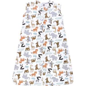 imageHudson Baby Unisex Baby Cotton Sleeveless Wearable Sleeping Bag Sack BlanketZoo Animals