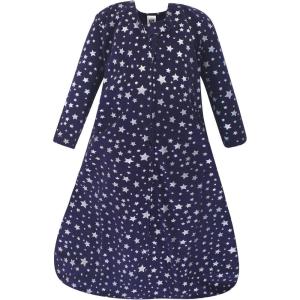 imageHudson Baby Unisex Baby Long Sleeve Cotton Jersey Sleeping Bag Boy Woodland 612 MonthsNavy Stars