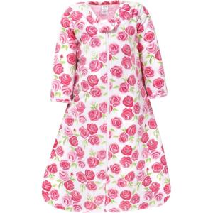 imageHudson Baby Unisex Baby Plush Faux Fur Sleeping Bag Wearable BlanketPink Roses Longsleeve