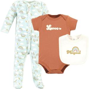 imageHudson Baby babyboys Av2024hudson Baby Unisex Baby Cotton Sleep and Play Bodysuit and Bandana Bib Set607dbe08Magical Rainbow