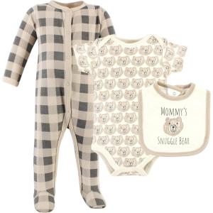 imageHudson Baby babyboys Av2024hudson Baby Unisex Baby Cotton Sleep and Play Bodysuit and Bandana Bib Set607dbe08Snuggle Bear