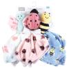 imageHudson Baby Unisex Baby Animal Face Security Blanket Pastel Sea 3Pack One SizeButterfly 3pack