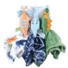 imageHudson Baby Unisex Baby Animal Face Security Blanket Pastel Sea 3Pack One SizeDinosaurs 3pack