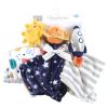imageHudson Baby Unisex Baby Animal Face Security Blanket Pastel Sea 3Pack One SizeHappy Planets 3pack