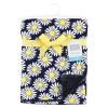 imageHudson Baby Unisex Baby Plush Blanket with Furry Binding and Back Navy Daisy One Size