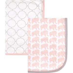 imageHudson Baby Unisex Baby Cotton Swaddle Blankets Woodland Fox One SizeGirl Elephant