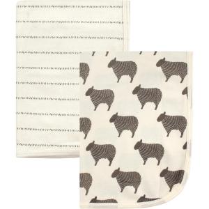 imageHudson Baby Unisex Baby Cotton Swaddle Blankets Woodland Fox One SizeSheep