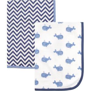imageHudson Baby Unisex Baby Cotton Swaddle Blankets Woodland Fox One SizeWhale