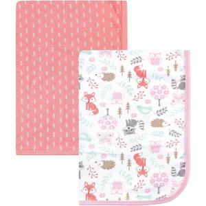 imageHudson Baby Unisex Baby Cotton Swaddle Blankets Woodland Fox One SizeWoodland Fox