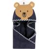 imageHudson Baby Unisex Baby Cotton Animal Face Hooded Towel Bundle Set Sailor Bear Pelican One SizeSailor Bear Pelican