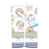 imageHudson Baby Unisex Baby Cotton Flannel Receiving Blankets 4Pack Modern Lion One Size