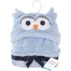 imageHudson Baby Unisex Baby and Toddler Hooded Animal Face Plush Blanket Orange Fox One SizeBlue Owl