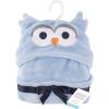 imageHudson Baby Unisex Baby and Toddler Hooded Animal Face Plush Blanket Orange Fox One SizeBlue Owl