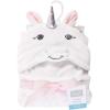 imageHudson Baby Unisex Baby and Toddler Hooded Animal Face Plush Blanket Orange Fox One SizeWhite Unicorn