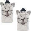 imageHudson Baby Unisex Baby Cotton Animal Face Hooded Towel Bundle Set Sailor Bear Pelican One SizeSmart Elephant 2piece
