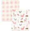 imageHudson Baby Unisex Baby Cozy Plush Luxury Blankets 2pk Pink Moose One SizeWoodland Silhouette