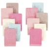 imageHudson Baby Unisex Baby Rayon from Bamboo Woven Washcloths 12pk Pink Lilac One SizeSoft Peony