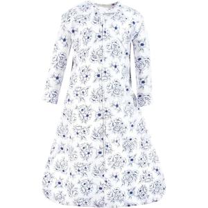 imageHudson Baby Unisex Baby Long Sleeve Cotton Jersey Sleeping Bag Sack BlanketBlue Toile