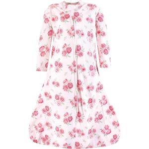 imageHudson Baby Unisex Baby Long Sleeve Cotton Jersey Sleeping Bag Sack BlanketBlush Rose