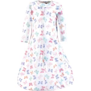imageHudson Baby Unisex Baby Long Sleeve Cotton Jersey Sleeping Bag Sack BlanketPastel Butterfly