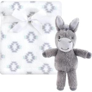 imageHudson Baby Unisex Baby Plush Blanket with Toy Paisley Elephant One SizeSnuggly Donkey